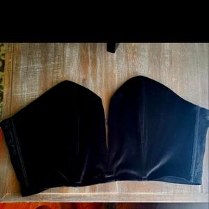 Black velvet VS strapless bralet size L